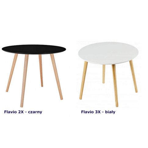 Szczegółowe zdjęcie nr 5 produktu Okrągły stolik kawowy Flavio 3X - biały 