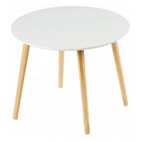 Zdjęcie produktu Okrągły stolik kawowy Flavio 3X - biały .