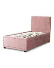Różowe rozsuwane łóżko z zagłówkiem 90x200 - Olso w sklepie Edinos.pl