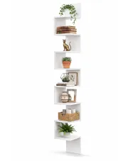 Narożna biała pólka ścienna - Flora 6X w sklepie Edinos.pl