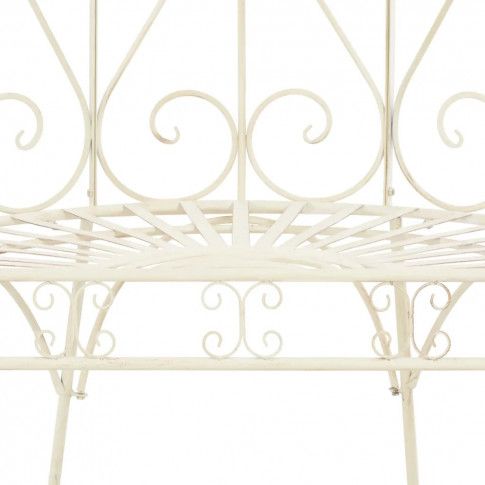 Szczegółowe zdjęcie nr 5 produktu Klasyczna ławka ogrodowa Yarona - biała
