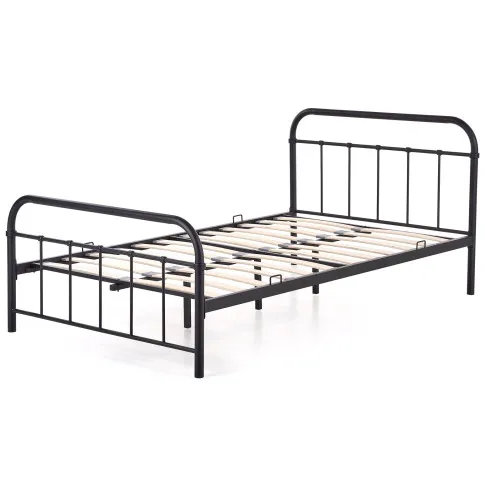Czarne metalowe łóżko nowoczesne Sylo 120x200
