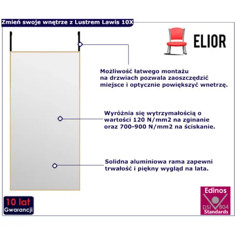 lustro wiszące do przedpokoju Lawis 10x