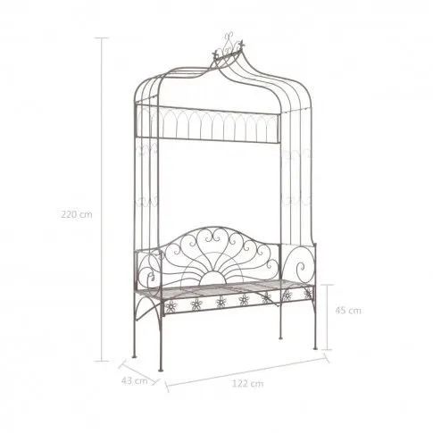 Szczegółowe zdjęcie nr 6 produktu Klasyczna ławka ogrodowa Rosie - brązowa