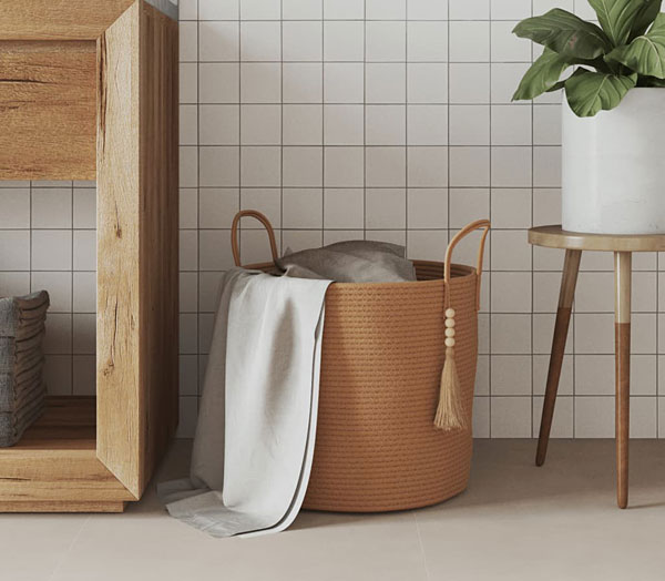 Wizualizacja kosza na pranie Kamaro kolor brązowy