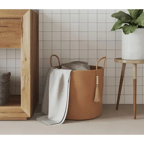 Wizualizacja brązowego kosza do łazienki Worefo