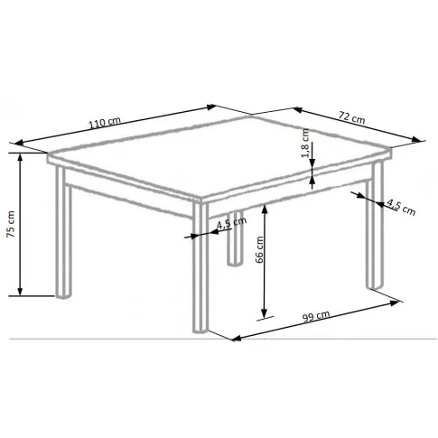 Zdjęcie stół z krzesłami Averi ciemny orzech | Edinos.pl