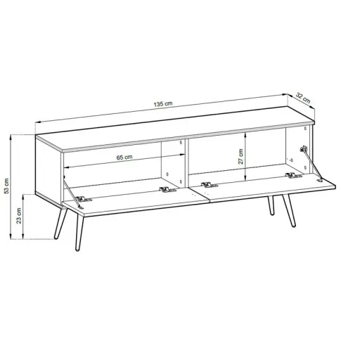 wymiary szafki rtv Ormond 8X