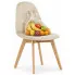 Beżowe krzesło welurowe Zitres 3X