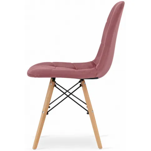 Różowe krzesło tapicerowane welurem Zipro 3X