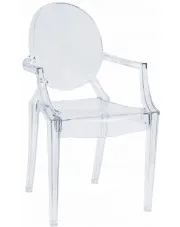 Przezroczyste krzesło nowoczesne typu ludwik - Agox 4X w sklepie Edinos.pl