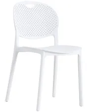 Białe nowoczesne krzesło sztaplowane - Voxi w sklepie Edinos.pl