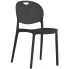 Czarne krzesło z ażurowym oparciem - Voxi