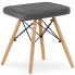 Szary drewniany taboret Wivi 3X