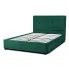Zielone tapicerowane łóżko z pojemnikiem 140x200 - Ehlo