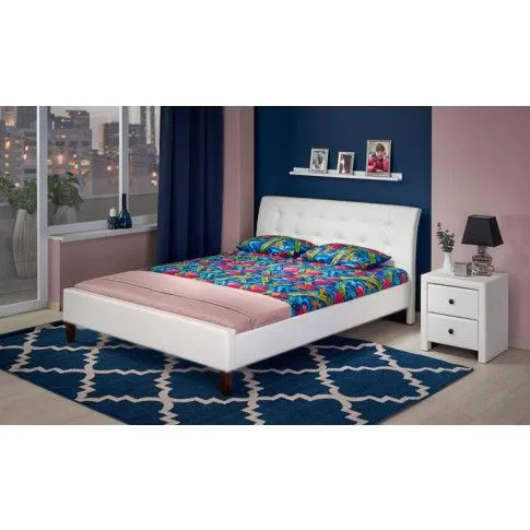 Szczegółowe zdjęcie nr 8 produktu Łóżko pikowane Nuvio 160x200 - białe