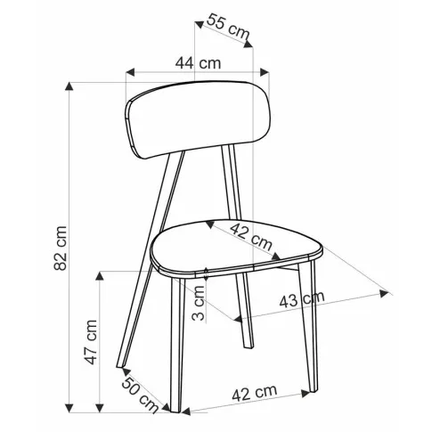 wymiary krzesła Neve
