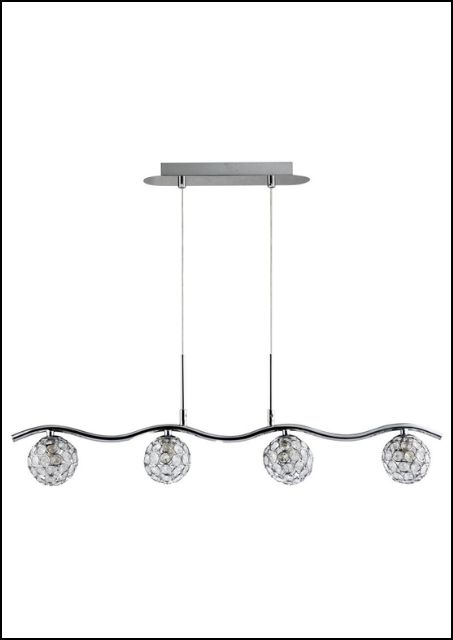 Srebrny nowoczesny żyrandol - K507-Harren