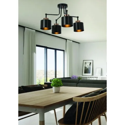 wizualizacja Czarna loftowa lampa sufitowa - K516-Elevo 