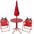 Fotografia Zestaw mebli ogrodowych dla dzieci Lummo - czerwony z kategorii Stoły i krzesła