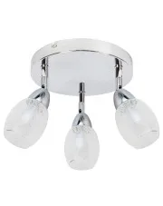 Okrągły srebrny plafon led - K521-Boan w sklepie Edinos.pl