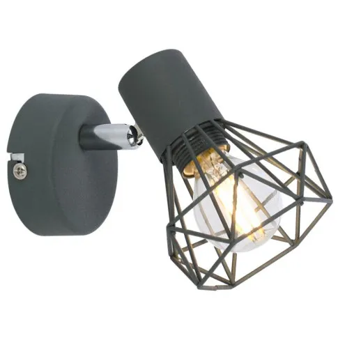 Szary metalowy kinkiet - K522-Gemon