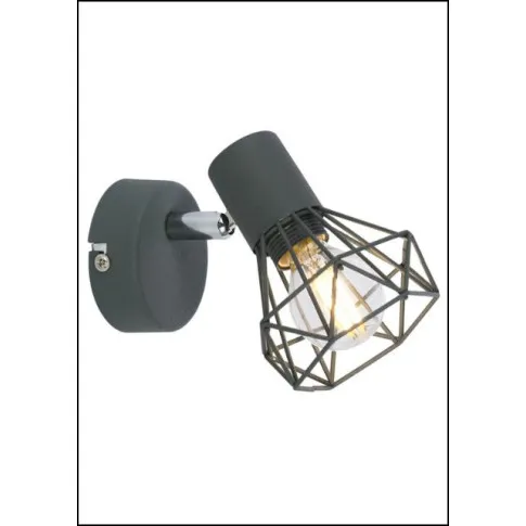 wizualizacja Szary metalowy kinkiet - K522-Gemon