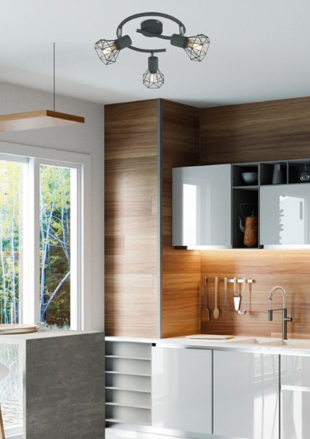 Okrągły metalowy plafon - K524-Peppe