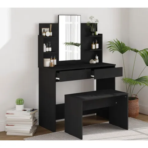 Czarna tolaetka ze stołkiem Imis wizualizacja