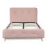 Nowoczesne różowe łóżko tapicerowane 120x200 Entido