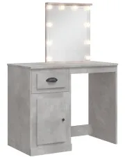 Nowoczesna toaletka z lustrem podświetlanym szarość betonu - Eliona