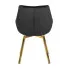 Szczegółowe zdjęcie nr 4 produktu Czarne obrotowe krzesło do toaletki glamour - Daco