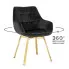 Szczegółowe zdjęcie nr 5 produktu Czarne obrotowe krzesło do toaletki glamour - Daco