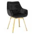 Zdjęcie produktu Czarne obrotowe krzesło do toaletki glamour - Daco.