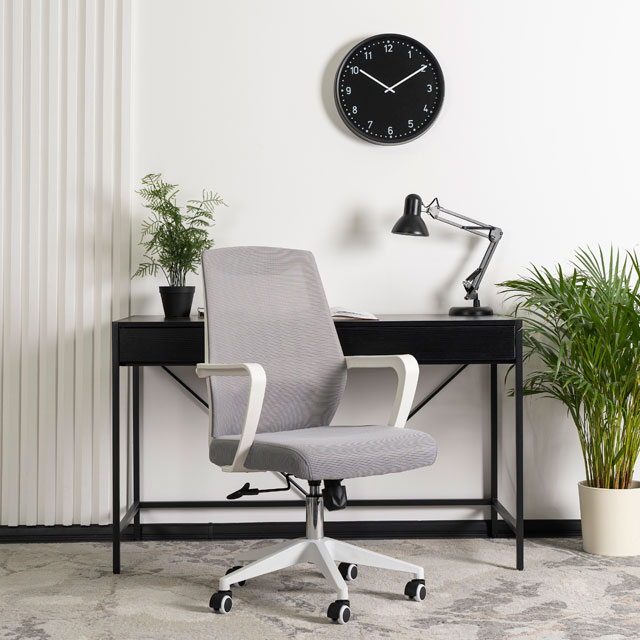 Szary obrotowy fotel do pracy i nauki Olida