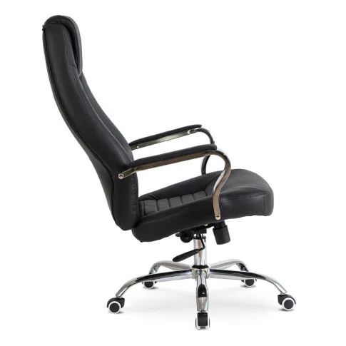 Czarny ergonomiczny fotel biurowy Nektor