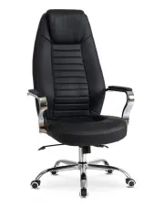 Czarny elegancki fotel obrotowy do gabinetu - Orfi w sklepie Edinos.pl