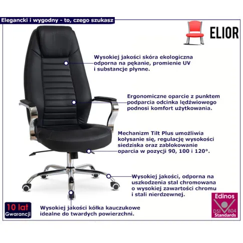 Ergonomiczny fotel obrotowy do komputera Nektor