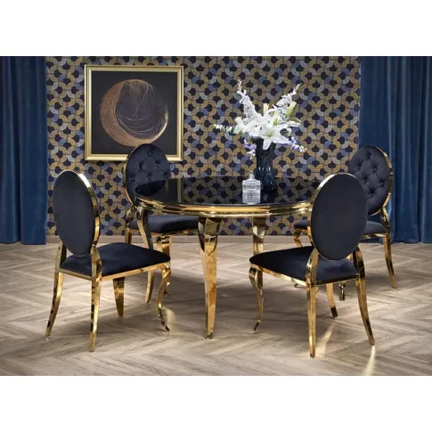 aranżacja ze złotym stołem Fedora