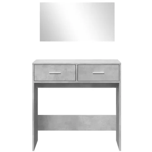 Biurko toaletka z lustrem Aziona szarość betonu