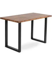 Industrialny prostokątny stół dąb rustykalny + czarny - Beko 3X