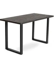 Czarny loftowy stół prostokątny z  metalowymi nogami - Nola 4X w sklepie Edinos.pl
