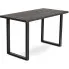 Czarny loftowy stół prostokątny z  metalowymi nogami - Beko 4X