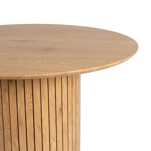Okrągły skandynawski stół lamelowy Zarvin