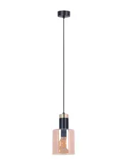 Bursztynowa szklana lampa na długim zwisie - A468-Gres