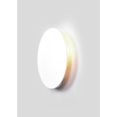 Bialy okragly kinkiet metalowy A476-Idor