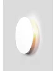 Biały minimalistyczny okrągły kinkiet 30 cm - A478-Idor w sklepie Edinos.pl