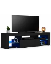 Czarna nowoczesna szafka RTV z LED - Artbo w sklepie Edinos.pl