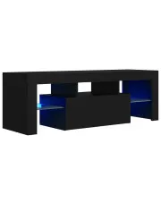 Czarna nowoczesna szafka RTV z LED - Ferdin