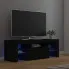 Wizualizacja czarnej szafki RTV z LED Ferdin